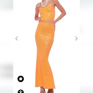 Norma kamali sequin set size small